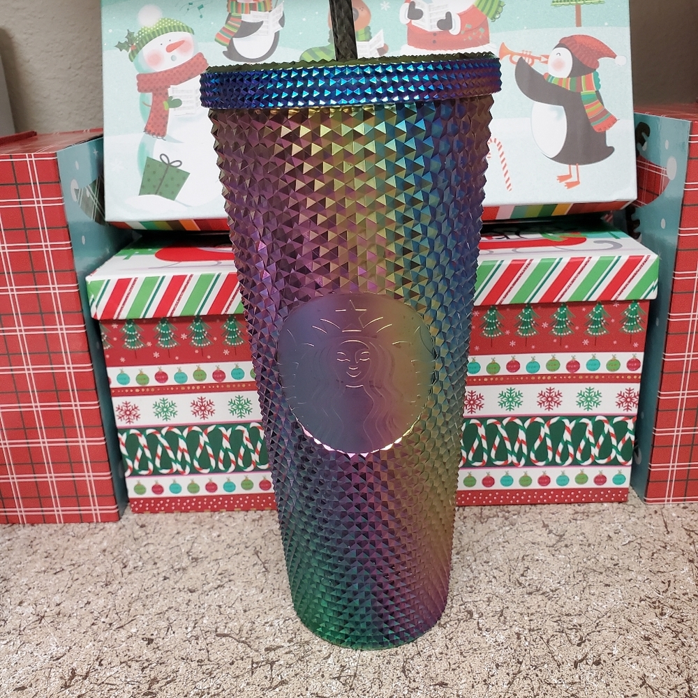 Starbucks Tumbler Rainbow Studded Oil Slick NEW